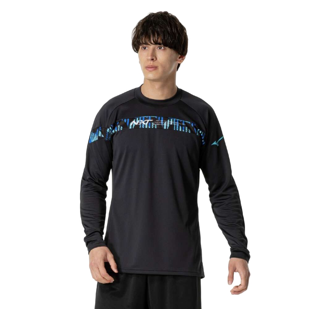 ミズノ（MIZUNO）（メンズ、レディース）バレーボールウェア 長袖 N-XTプラクティスシャツ V2MAB51292