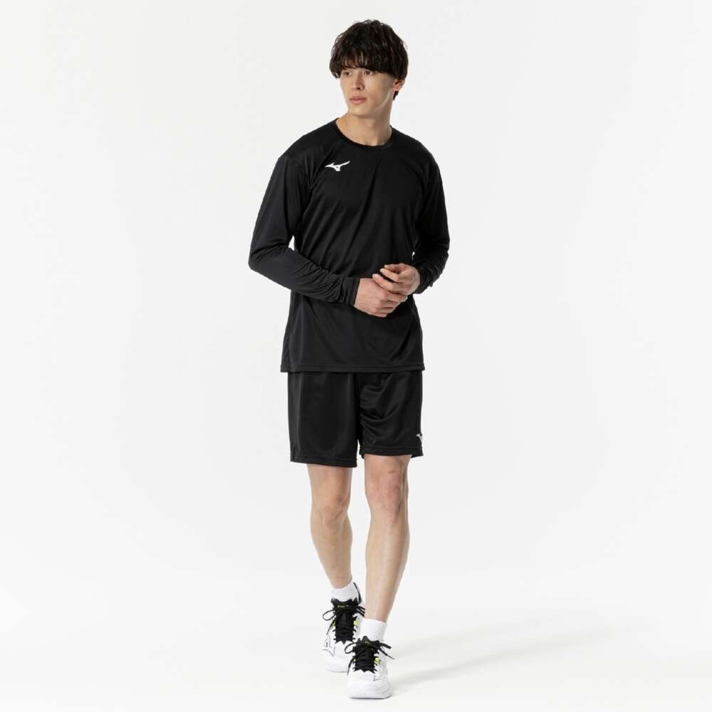 ミズノ（MIZUNO）（メンズ、レディース）バレーボールウェア 長袖 Basicプラクティスシャツ V2MAB53209