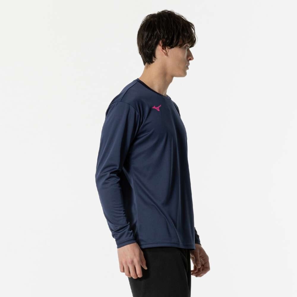 ミズノ（MIZUNO）（メンズ、レディース）バレーボールウェア 長袖 Basicプラクティスシャツ V2MAB53214