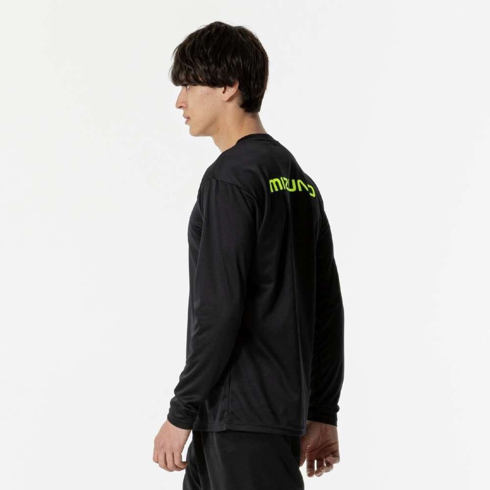 ミズノ（MIZUNO）（メンズ、レディース）バレーボールウェア 長袖 Basicプラクティスシャツ V2MAB53294