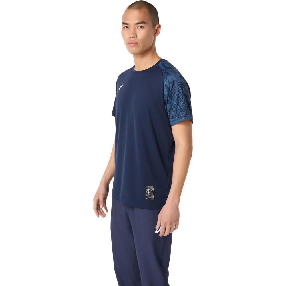 アシックス（ASICS）（メンズ）バレーボールウェア ドライグラフィック 半袖シャツ 2031F160.400