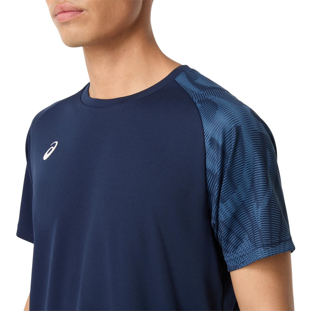 アシックス（ASICS）（メンズ）バレーボールウェア ドライグラフィック 半袖シャツ 2031F160.400
