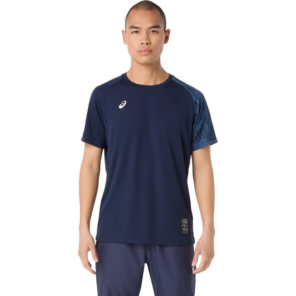 アシックス（ASICS）（メンズ）バレーボールウェア ドライグラフィック 半袖シャツ 2031F160.400