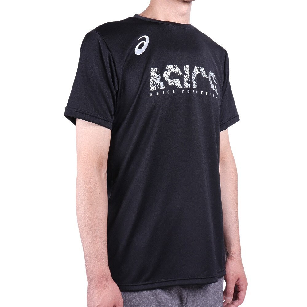 アシックス（ASICS）（メンズ）バレーボールウェア ドライプリント半袖シャツ 2051A309.001 スポーツ用品はスーパースポーツゼビオ
