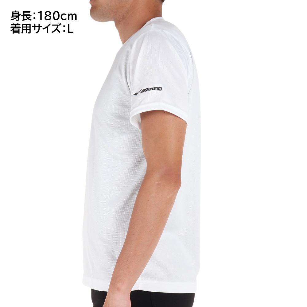 ミズノ（MIZUNO）（メンズ）バレーボールウェア 半袖 プラクティスシャツ 白 メンズ WHT V2MA640201  スポーツ用品はスーパースポーツゼビオ