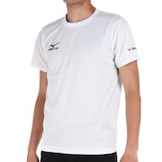 ミズノ（MIZUNO）（メンズ）バレーボールウェア 半袖 プラクティスシャツ 白 メンズ WHT V2MA640201