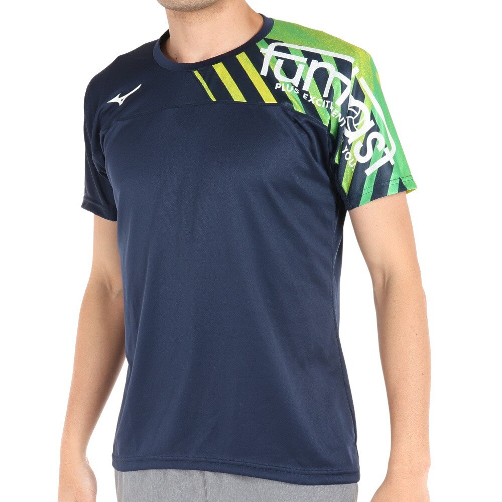 ミズノ（MIZUNO）（メンズ）バレーボールウェア FUNTASTプラクティスシャツ 半袖 バレーボール V2MA252014