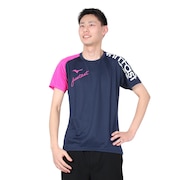 ミズノ（MIZUNO）（メンズ）バレーボールウェア FUNTASTプラクティスシャツ 半袖 V2MAA10114