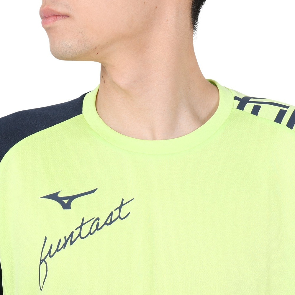 ミズノ（MIZUNO）（メンズ）バレーボールウェア FUNTASTプラクティスシャツ 半袖 V2MAA10137 速乾