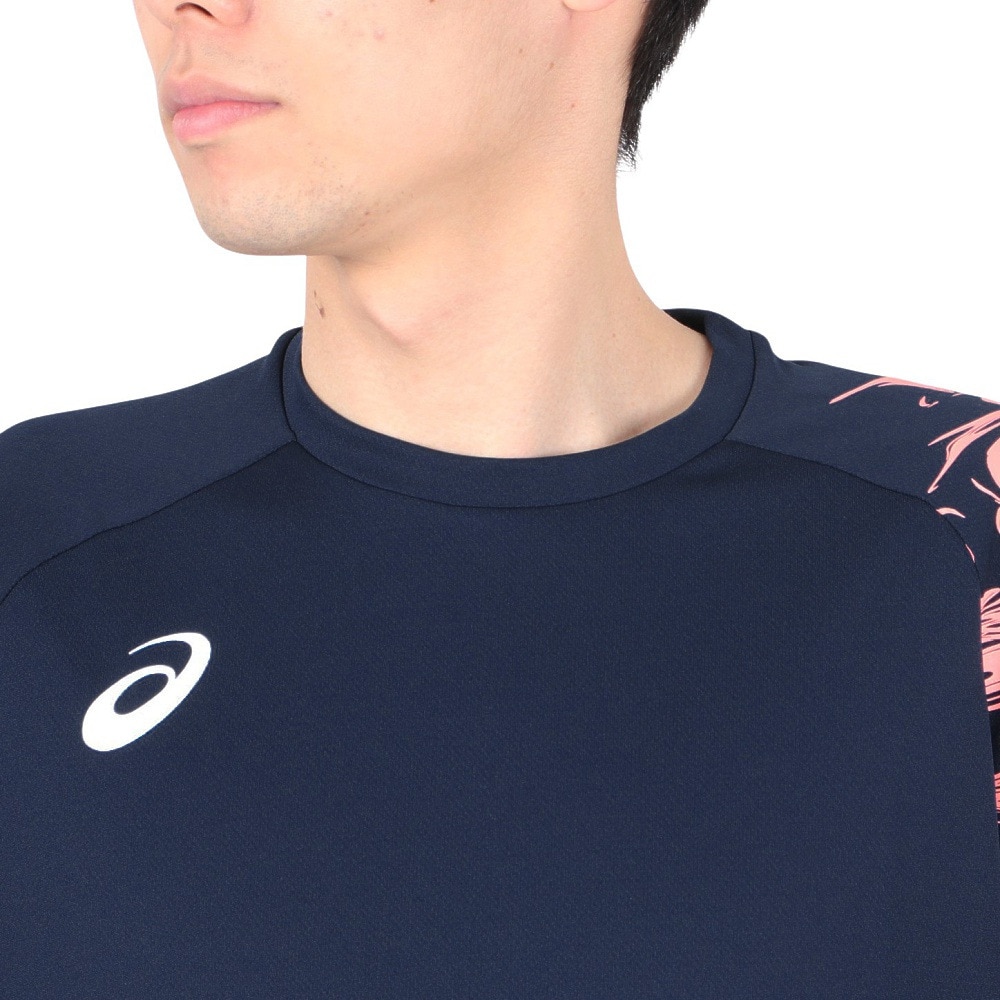 アシックス（ASICS）（メンズ）バレーボールウェア ドライプリント半袖シャツ 2051A328.400