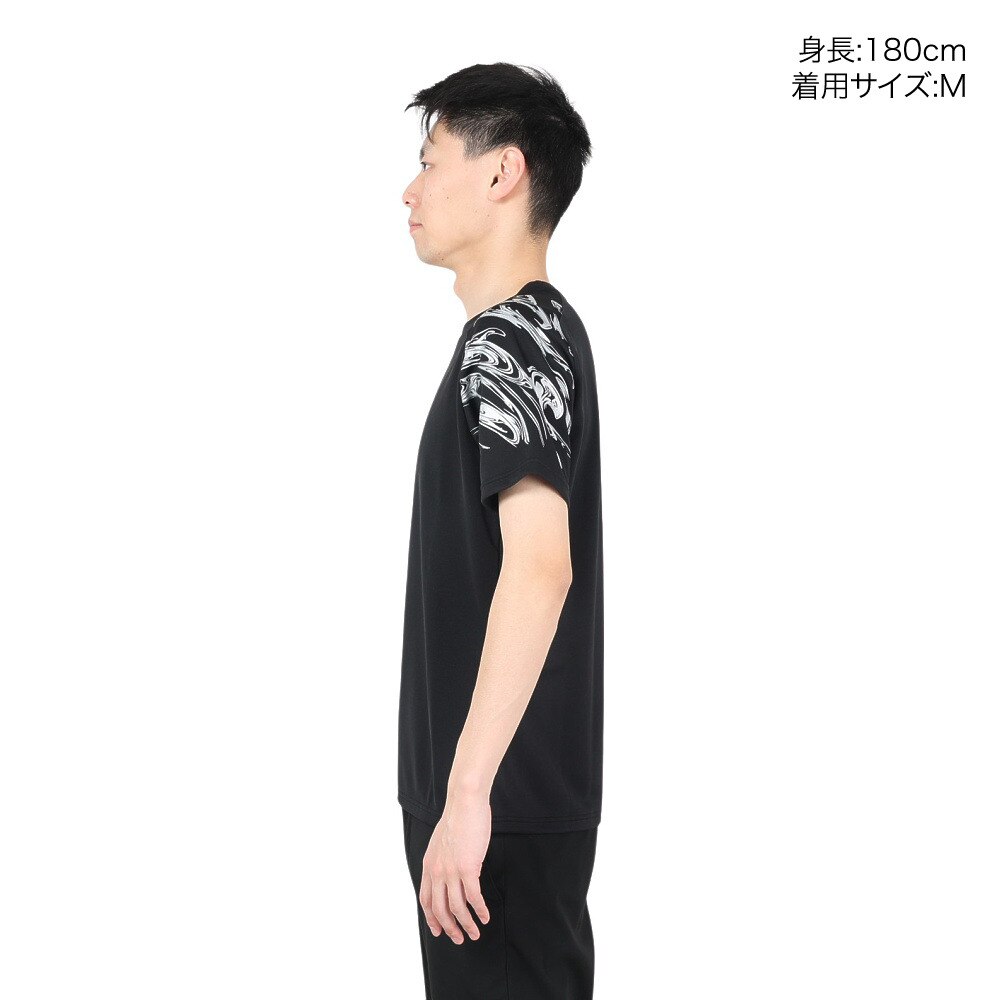 アシックス（ASICS）（メンズ）バレーボールウェア ドライプリント半袖シャツ 2051A328.002