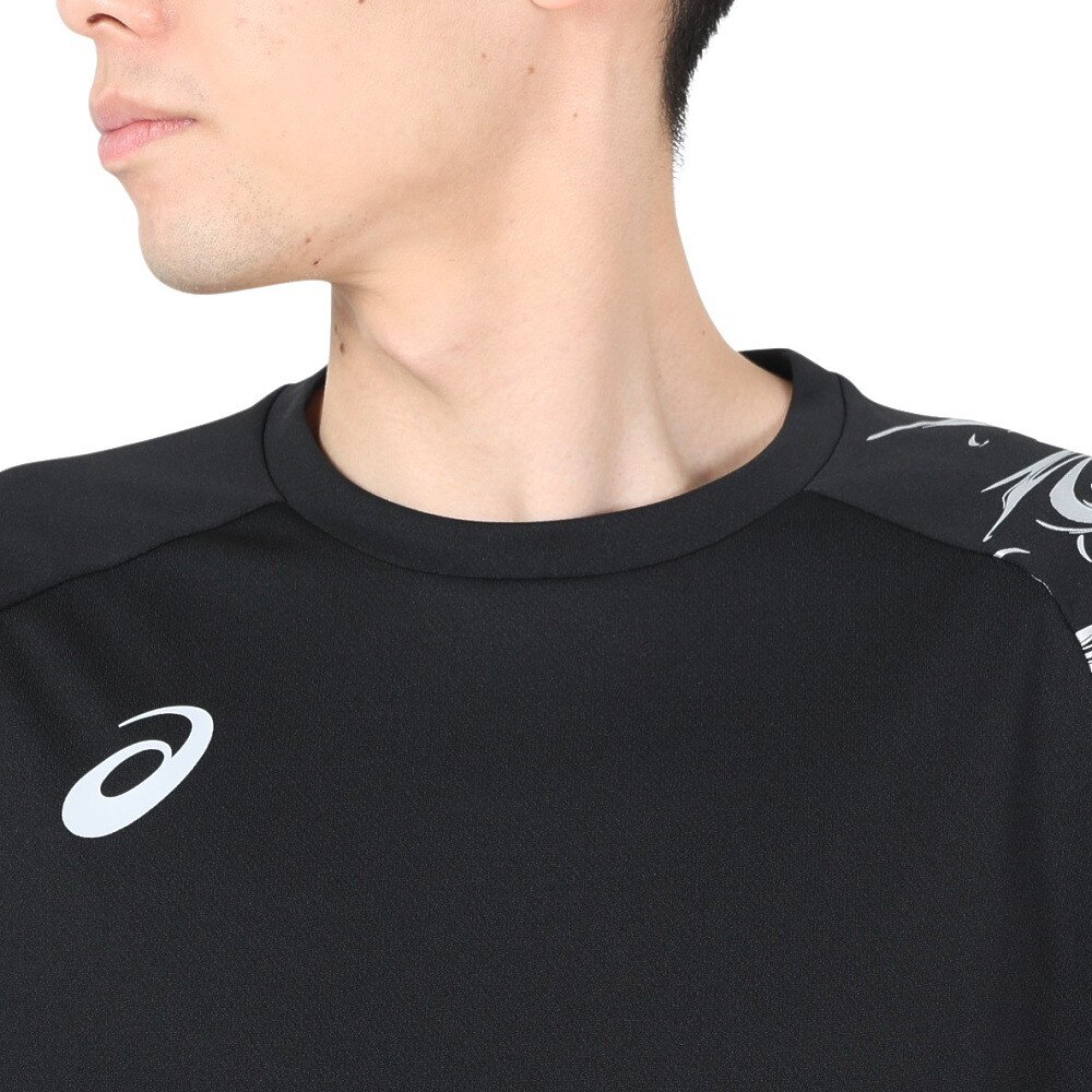 アシックス（ASICS）（メンズ）バレーボールウェア ドライプリント半袖シャツ 2051A328.002