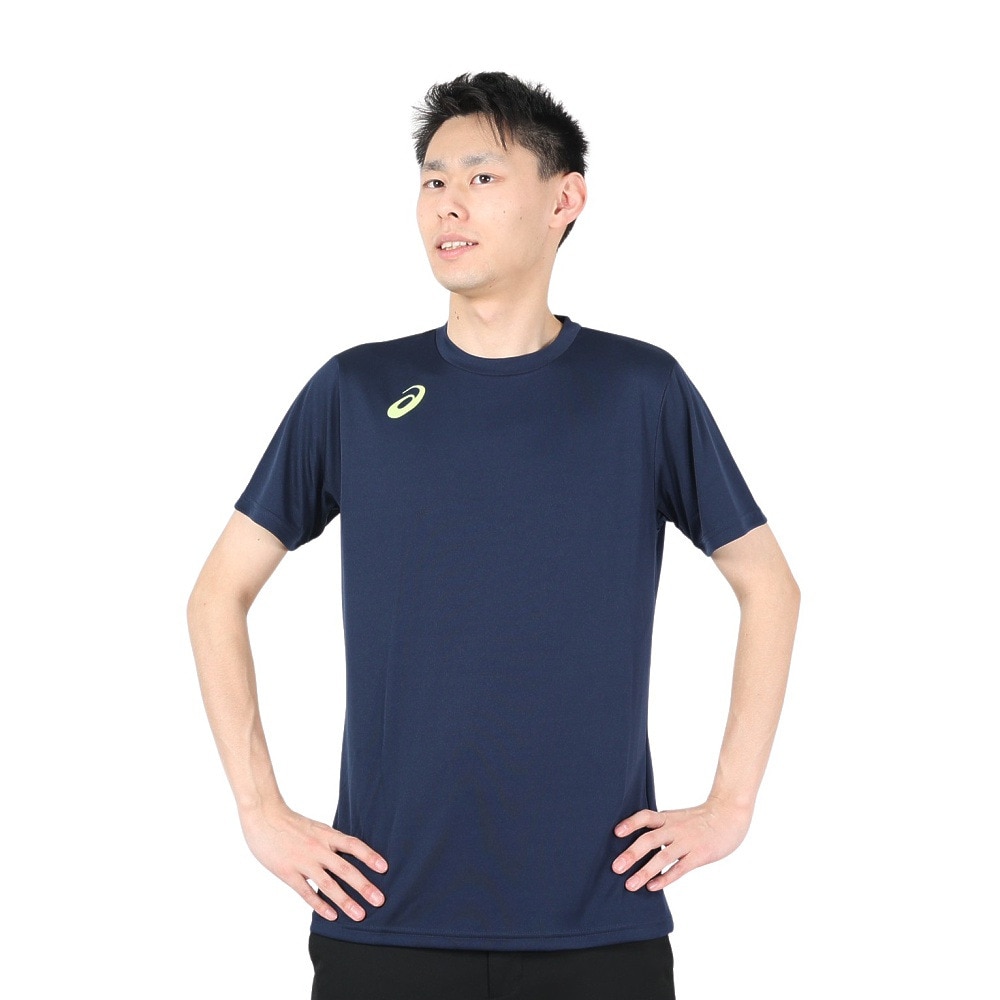 アシックス（ASICS）（メンズ）バレーボールウェア ドライプリント半袖シャツ 2051A332.401