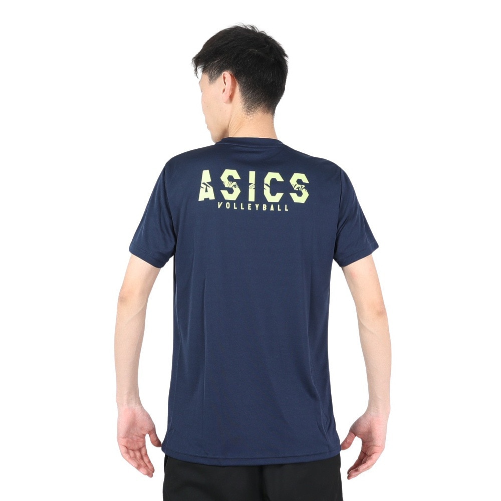 アシックス（ASICS）（メンズ）バレーボールウェア ドライプリント半袖シャツ 2051A332.401