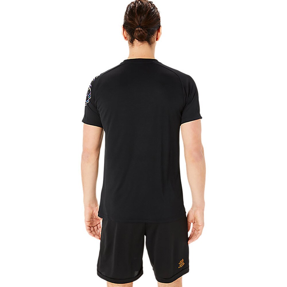 アシックス（ASICS）（メンズ）バレーボールウェア ドライオーロラプリント半袖シャツ 2051A350.001