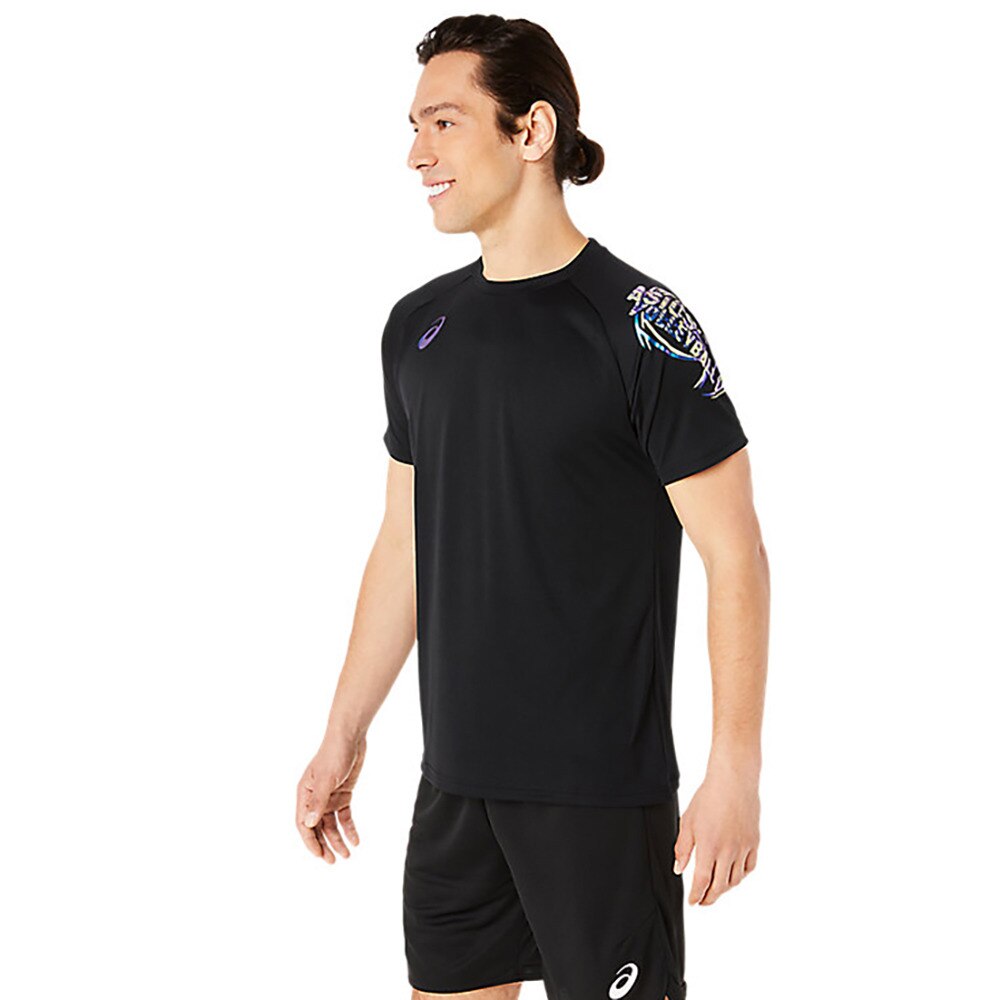 アシックス（ASICS）（メンズ）バレーボールウェア ドライオーロラプリント半袖シャツ 2051A350.001