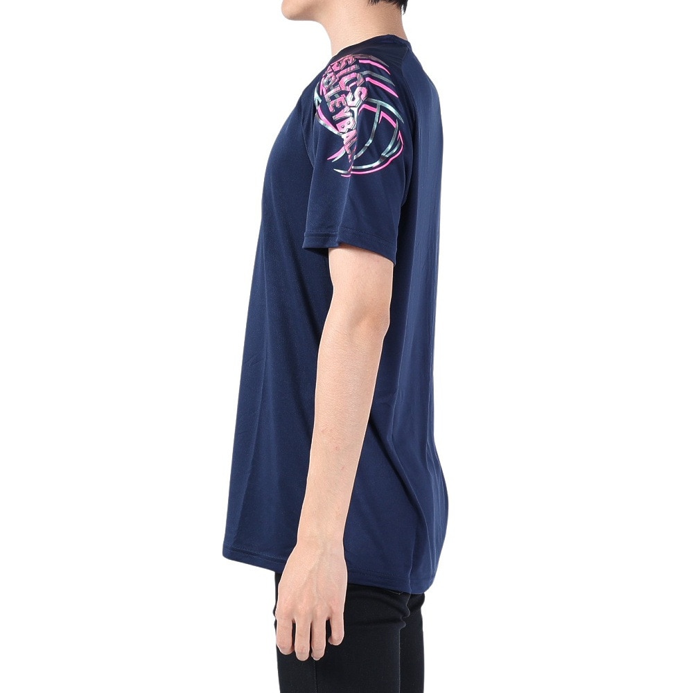 アシックス（ASICS）（メンズ）バレーボールウェア ドライオーロラプリント半袖シャツ 2051A350.400