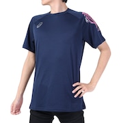 アシックス（ASICS）（メンズ）バレーボールウェア ドライオーロラプリント半袖シャツ 2051A350.400