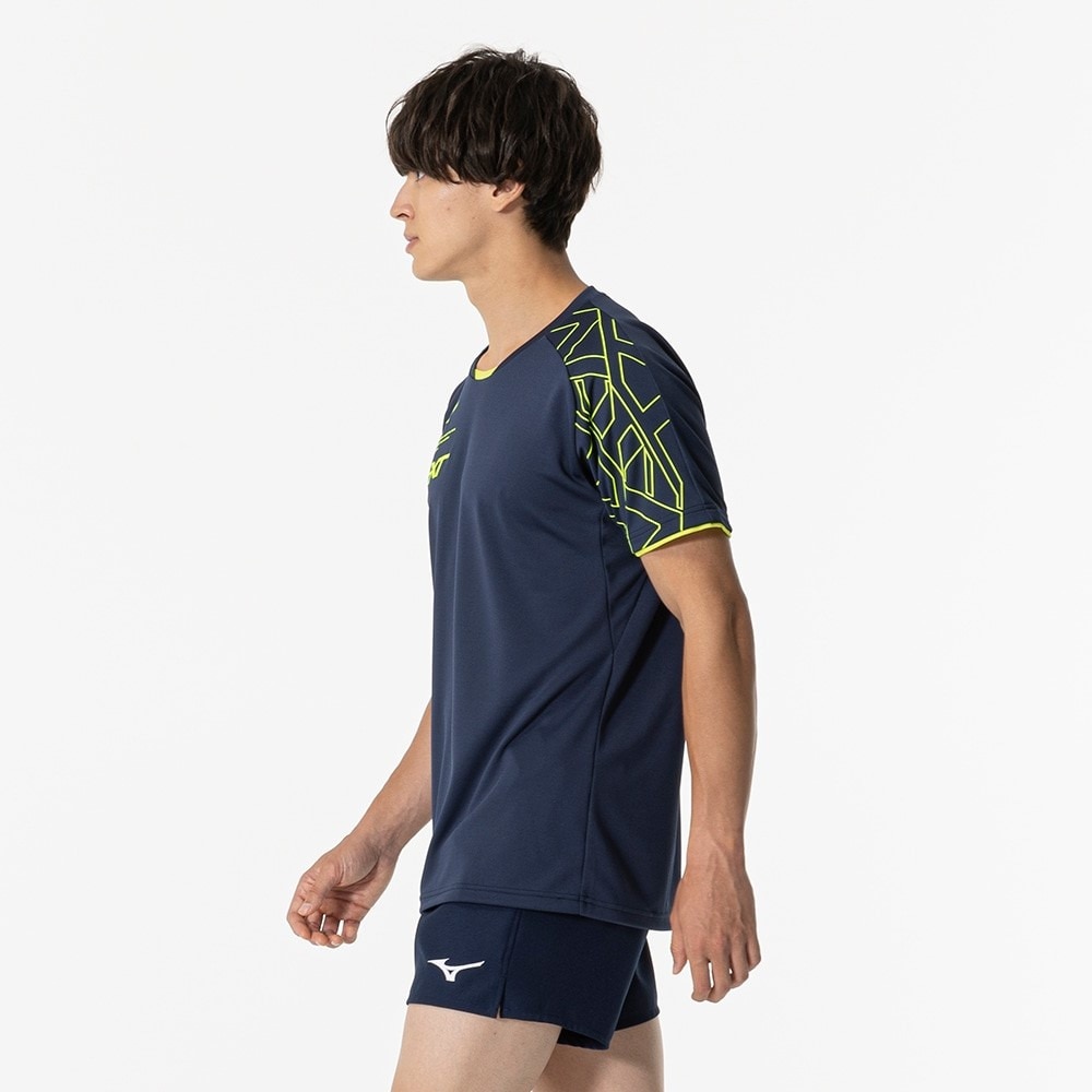 ミズノ（MIZUNO）（メンズ、レディース）バレーボールウェア N－XTプラクティスシャツ 半袖Tシャツ V2MAB00214