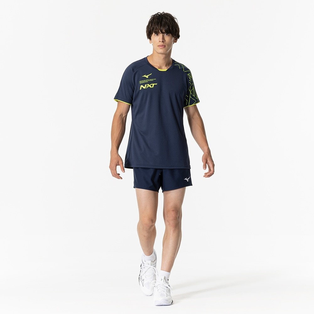 ミズノ（MIZUNO）（メンズ、レディース）バレーボールウェア N－XTプラクティスシャツ 半袖Tシャツ V2MAB00214 速乾