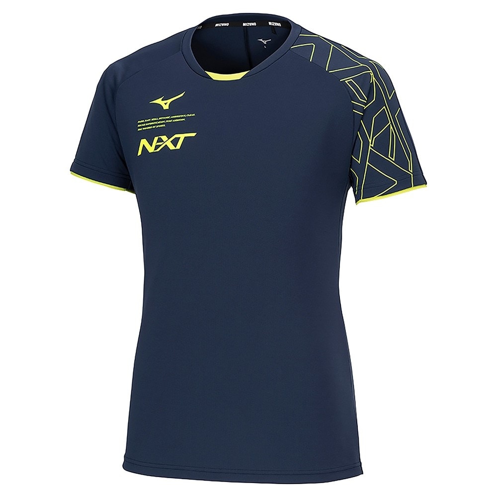 ミズノ（MIZUNO）（メンズ、レディース）バレーボールウェア N－XTプラクティスシャツ 半袖Tシャツ V2MAB00214