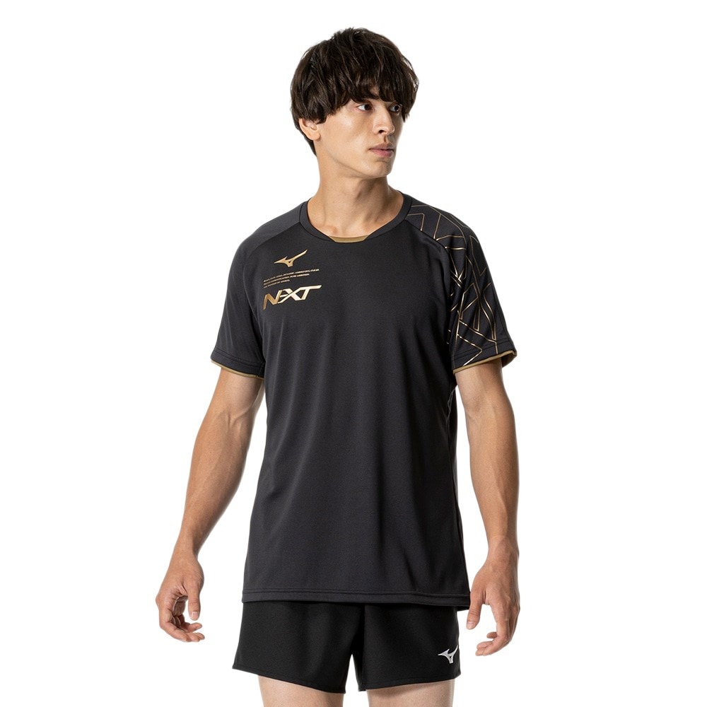 ミズノ（MIZUNO）（メンズ、レディース）バレーボールウェア N－XTプラクティスシャツ 半袖Tシャツ V2MAB00295 速乾