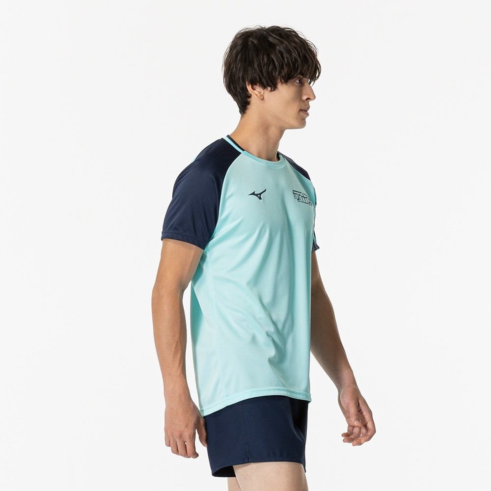 ミズノ（MIZUNO）（メンズ、レディース）バレーボールウェア Funtastプラクティスシャツ 半袖Tシャツ V2MAB10120 速乾