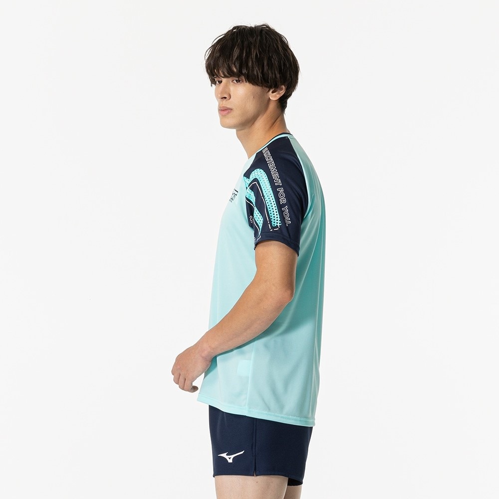 ミズノ（MIZUNO）（メンズ、レディース）バレーボールウェア Funtastプラクティスシャツ 半袖Tシャツ V2MAB10120 速乾