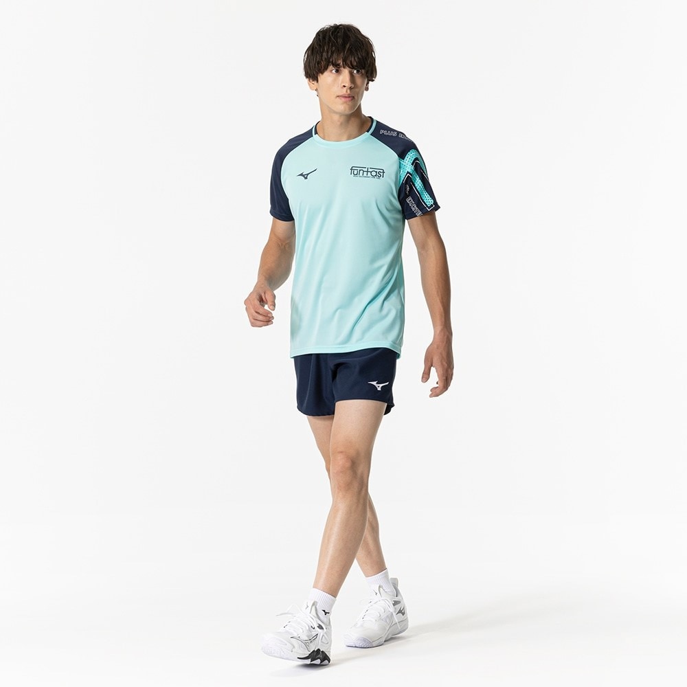 ミズノ（MIZUNO）（メンズ、レディース）バレーボールウェア Funtastプラクティスシャツ 半袖Tシャツ V2MAB10120