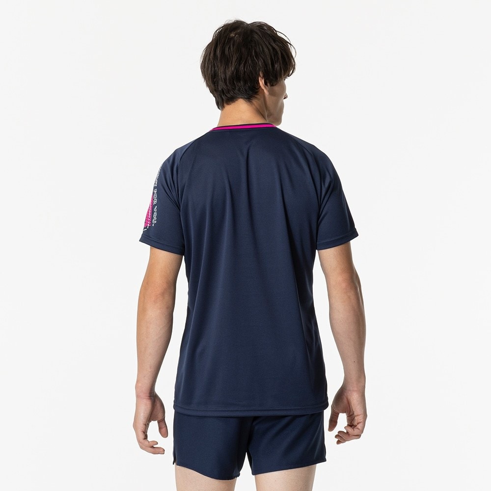 ミズノ（MIZUNO）（メンズ、レディース）バレーボールウェア Funtastプラクティスシャツ 半袖Tシャツ V2MAB10187