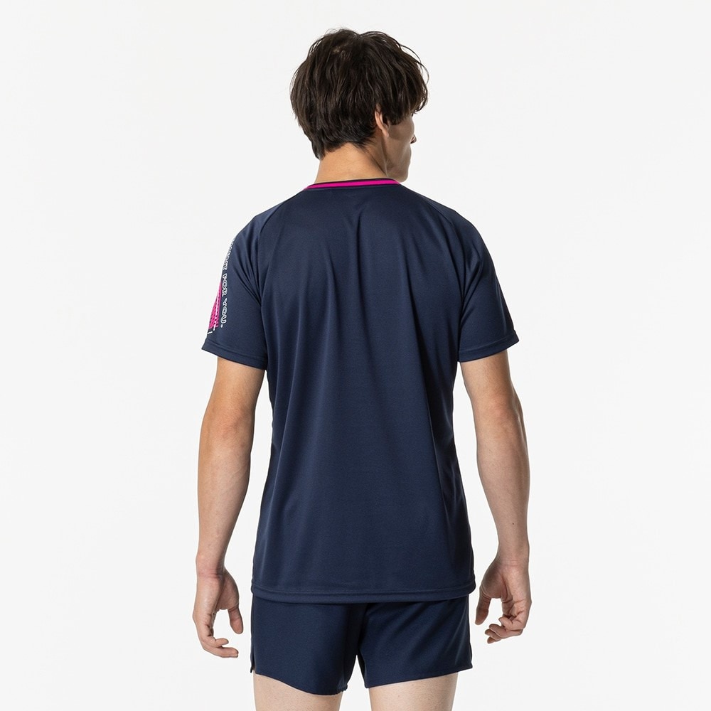 ミズノ（MIZUNO）（メンズ、レディース）バレーボールウェア Funtastプラクティスシャツ 半袖Tシャツ V2MAB10187 速乾