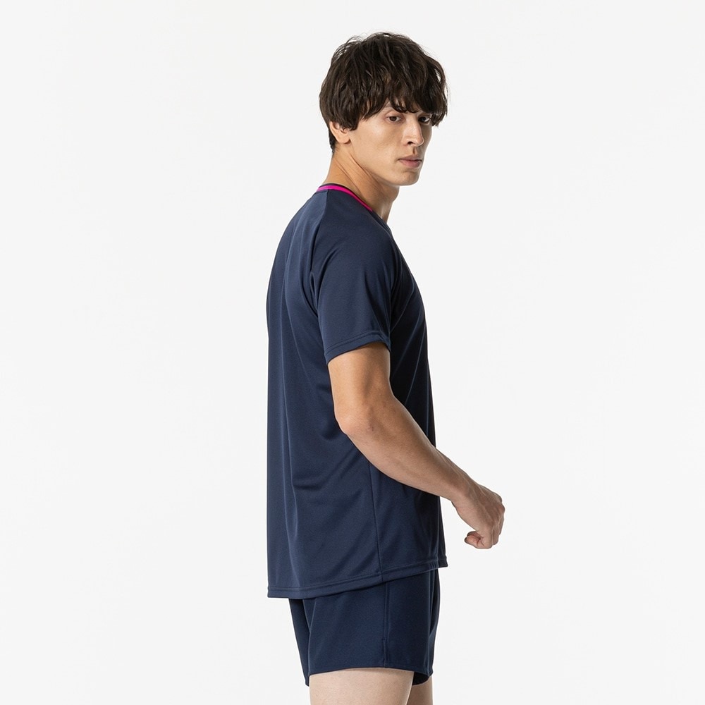 ミズノ（MIZUNO）（メンズ、レディース）バレーボールウェア Funtastプラクティスシャツ 半袖Tシャツ V2MAB10187 速乾