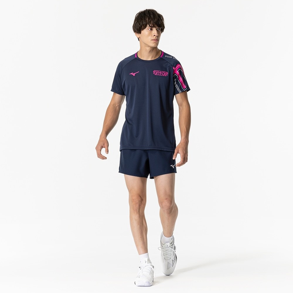 ミズノ（MIZUNO）（メンズ、レディース）バレーボールウェア Funtastプラクティスシャツ 半袖Tシャツ V2MAB10187