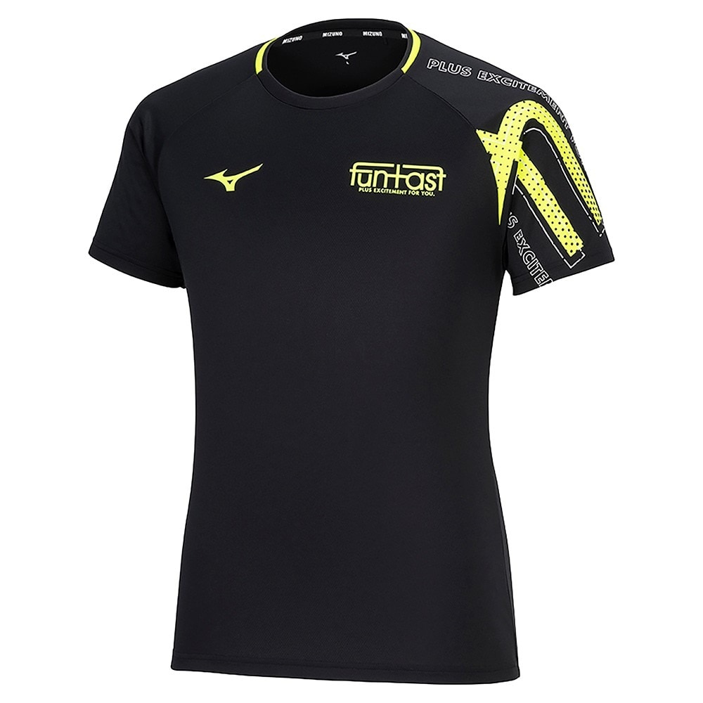 ミズノ（MIZUNO）（メンズ、レディース）バレーボールウェア Funtastプラクティスシャツ 半袖Tシャツ V2MAB10194 速乾