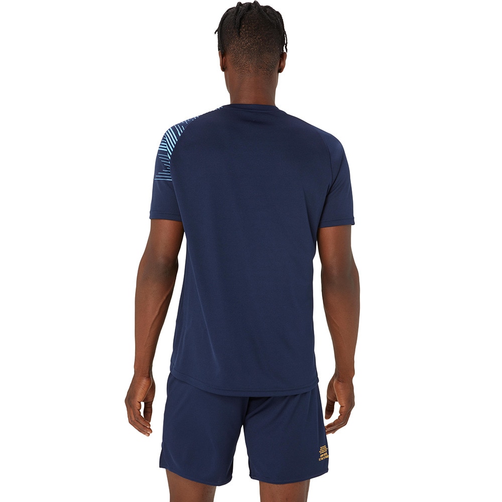 アシックス（ASICS）（メンズ）バレーボールウェア ドライプリント半袖シャツ 2053A160.400 速乾