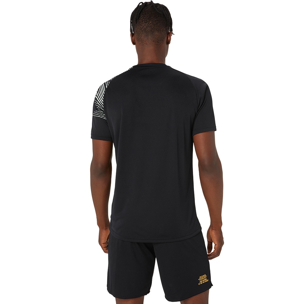 アシックス（ASICS）（メンズ）バレーボールウェア ドライプリント半袖シャツ 2053A160.001 速乾