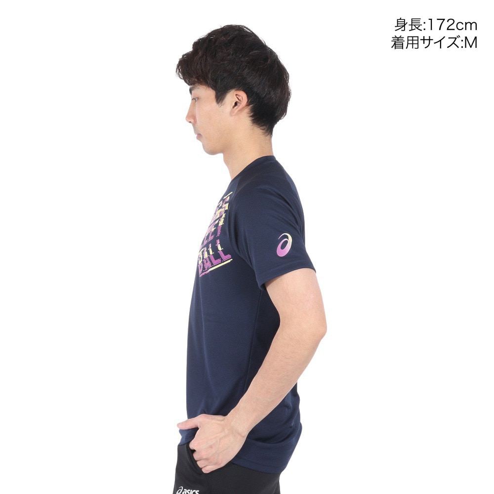 アシックス（ASICS）（メンズ）バレーボールウェア プリント半袖Tシャツ 2053A161.400