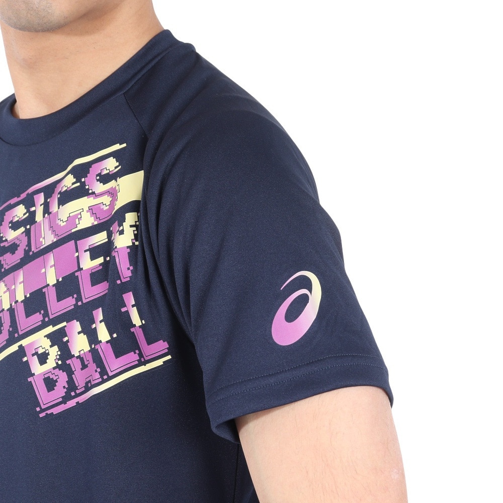 アシックス（ASICS）（メンズ）バレーボールウェア プリント半袖Tシャツ 2053A161.400