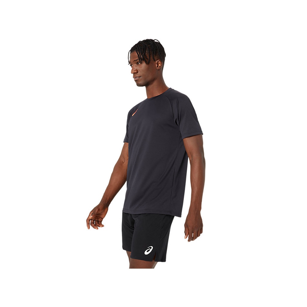 アシックス（ASICS）（メンズ）バレーボールウェア ドライプリント半袖シャツ 2053A162.001 速乾