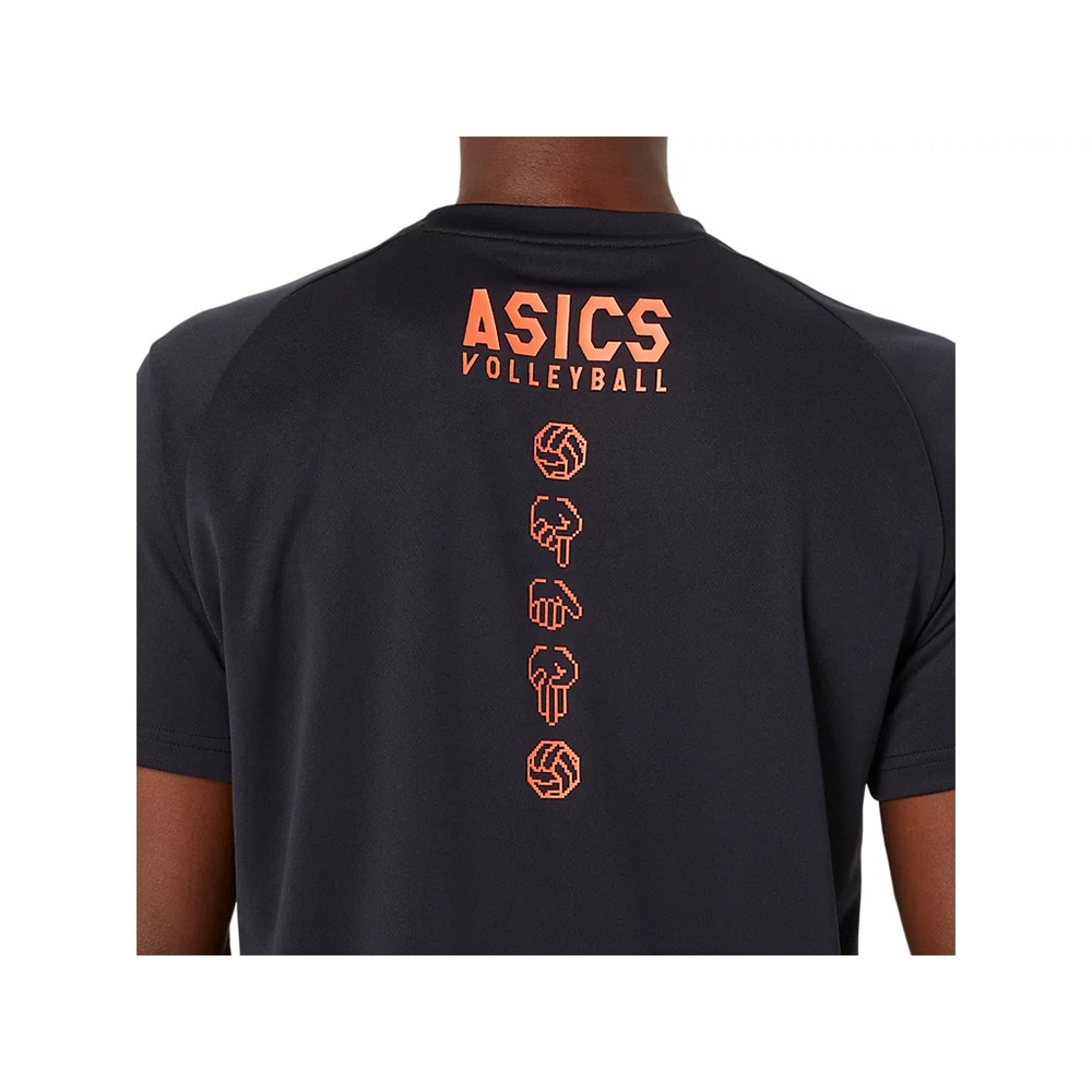 アシックス（ASICS）（メンズ）バレーボールウェア ドライプリント半袖シャツ 2053A162.001
