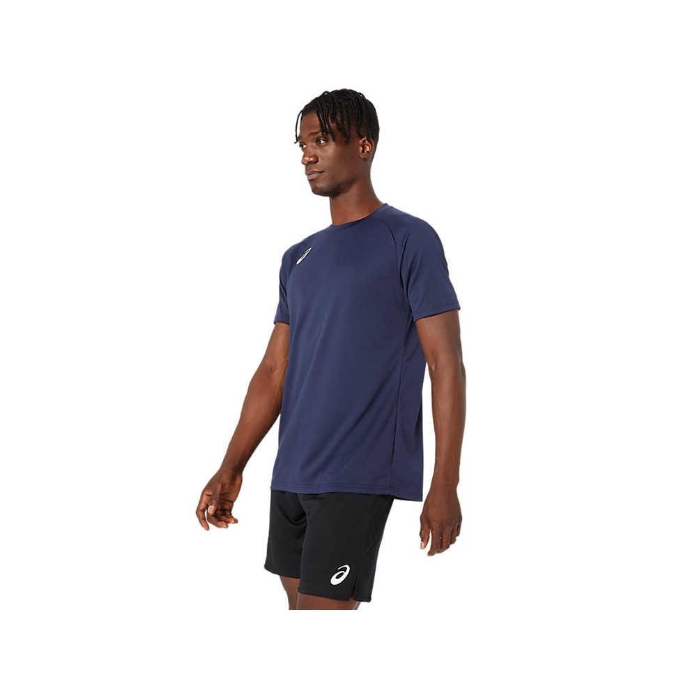 アシックス（ASICS）（メンズ）バレーボールウェア ドライプリント半袖シャツ 2053A162.400 速乾