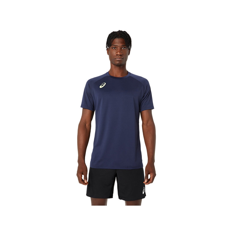 アシックス（ASICS）（メンズ）バレーボールウェア ドライプリント半袖シャツ 2053A162.400 速乾