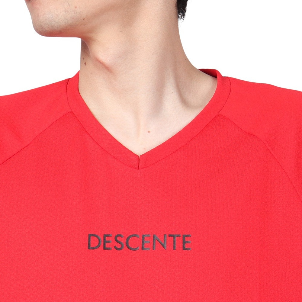 デサント（DESCENTE）（メンズ）バレーボールウェア 半袖バレーボールシャツ DVUXJA50 RED 速乾