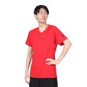 (メンズ)バレーボールウェア 半袖バレーボールシャツ DVUXJA50 RED 速乾