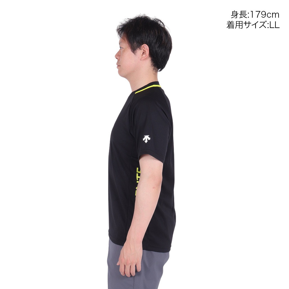 デサント（DESCENTE）（メンズ、レディース）バレーボールウェア 半袖バレーボールシャツ DVUXJA51 BK 速乾