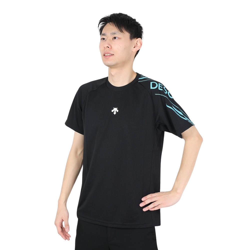 デサント（DESCENTE）（メンズ）バレーボールウェア 半袖プラクティスシャツ XB DX-B2844XB BKBL