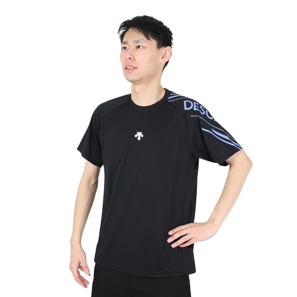 デサント（DESCENTE）（メンズ）バレーボールウェア 半袖プラクティスシャツ XB DX-B2844XB BKPL