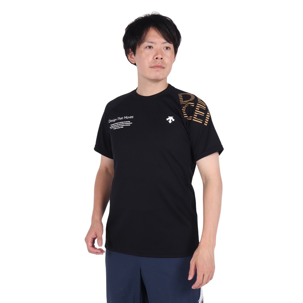 デサント（DESCENTE）（メンズ）バレーボールウェア 半袖シャツ DV4FHTX1UB BKBW