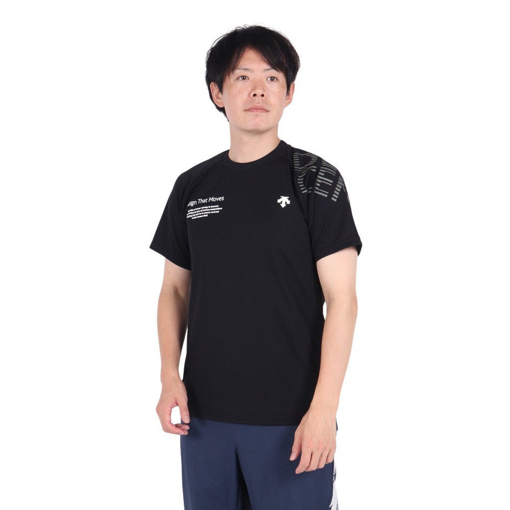 デサント（DESCENTE）（メンズ）バレーボールウェア 半袖シャツ DV4FHTX1UB BKKH