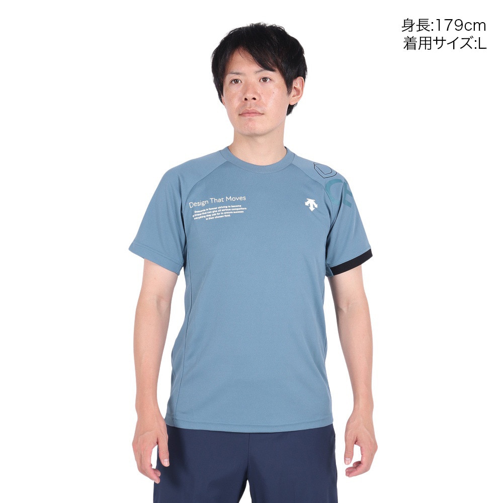 デサント（DESCENTE）（メンズ、レディース）バレーボールウェア 半袖シャツ DV4FHT02U BL00
